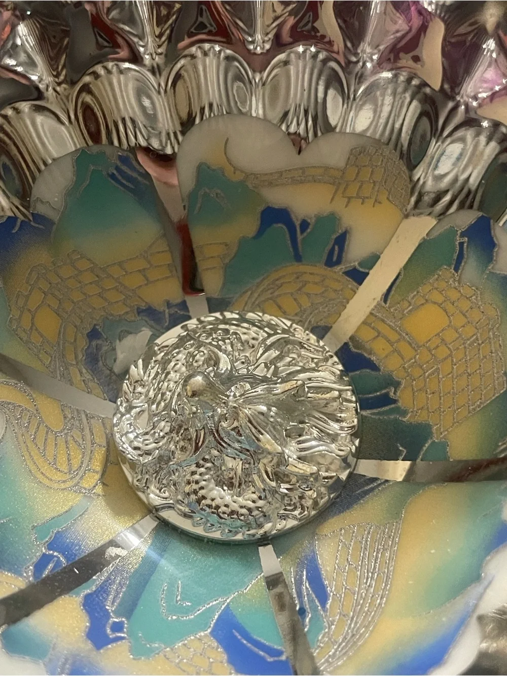 Lot of two brand new dragon, teacup, silver, ceramic and gold , Unbranded